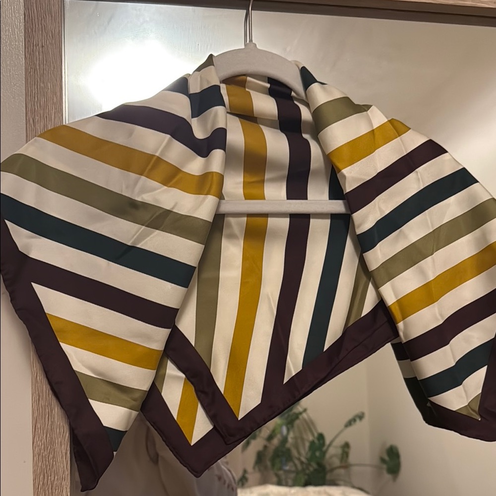 Moismont Silk Scarf with Stripes